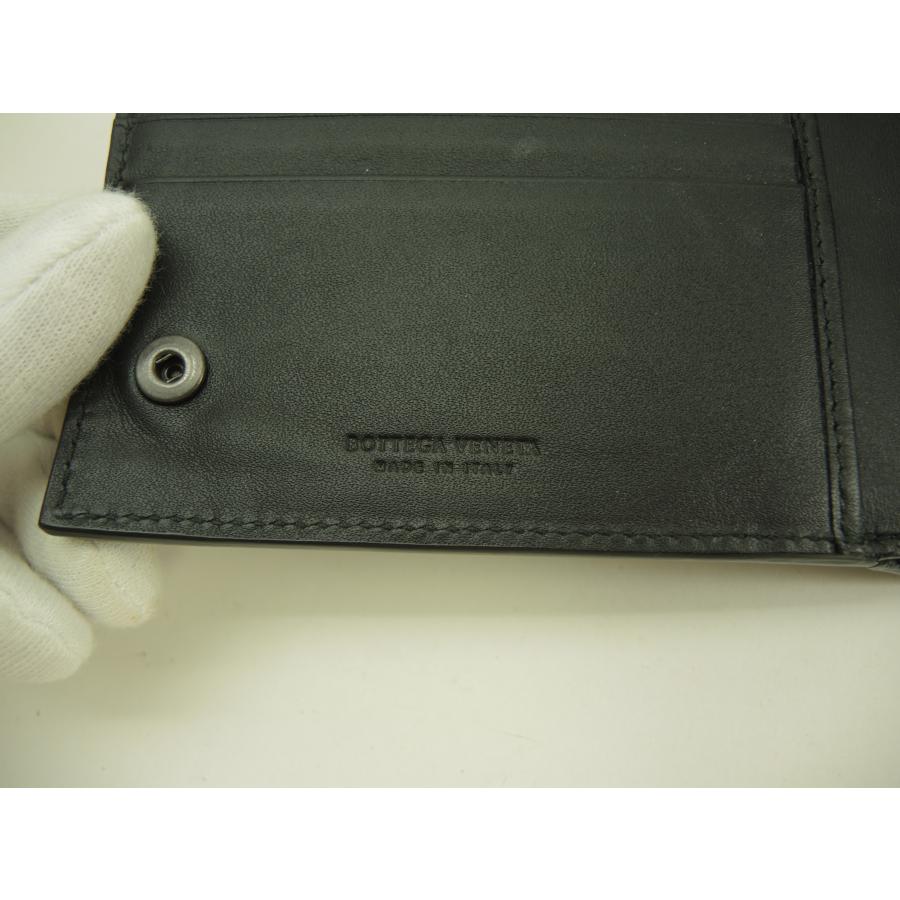 BOTTEGA VENETA ボッテガヴェネタ 2折財布 イントレチャート レザー黒