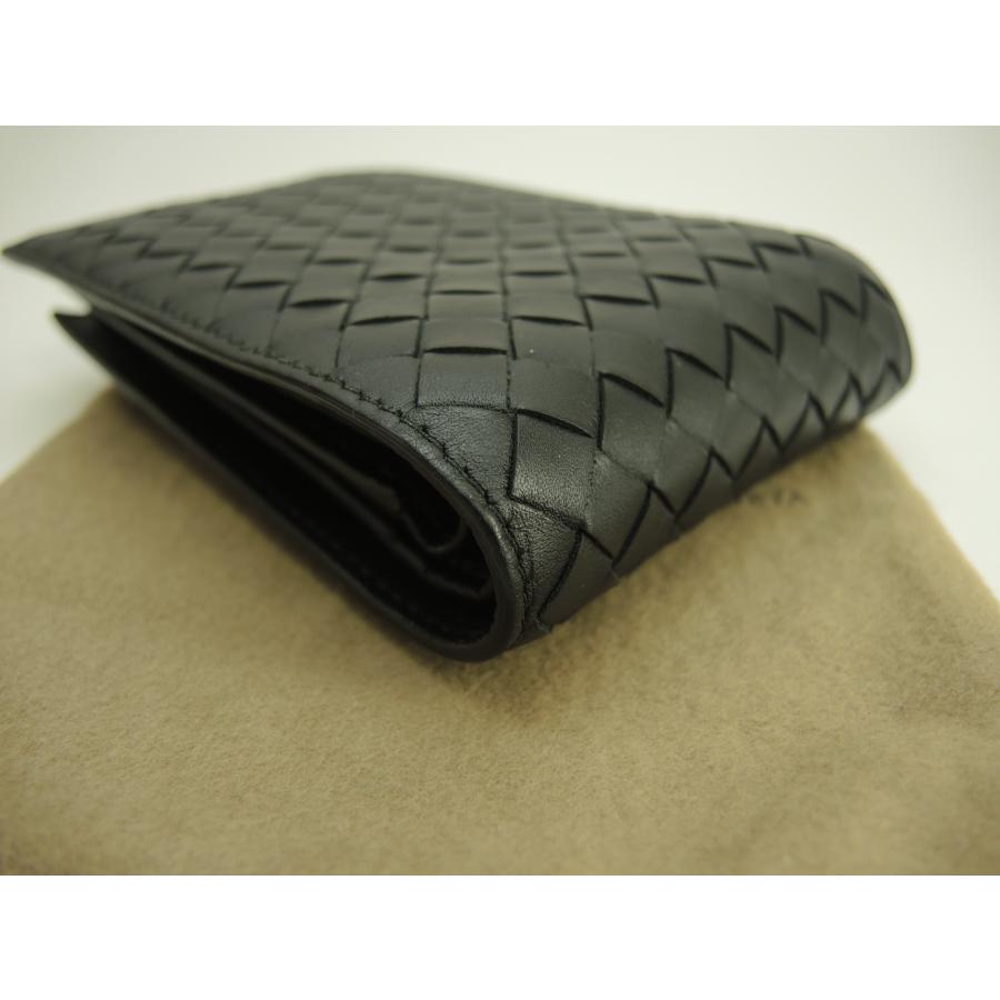 BOTTEGA VENETA ボッテガヴェネタ 2折財布 イントレチャート レザー黒