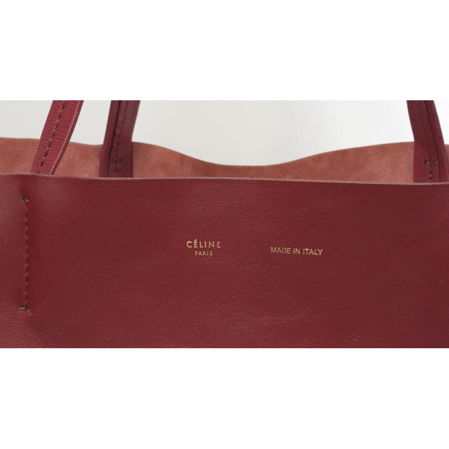 CABAS（CELINE） セリーヌ カバホリゾンタル レザー ボルドー黒 