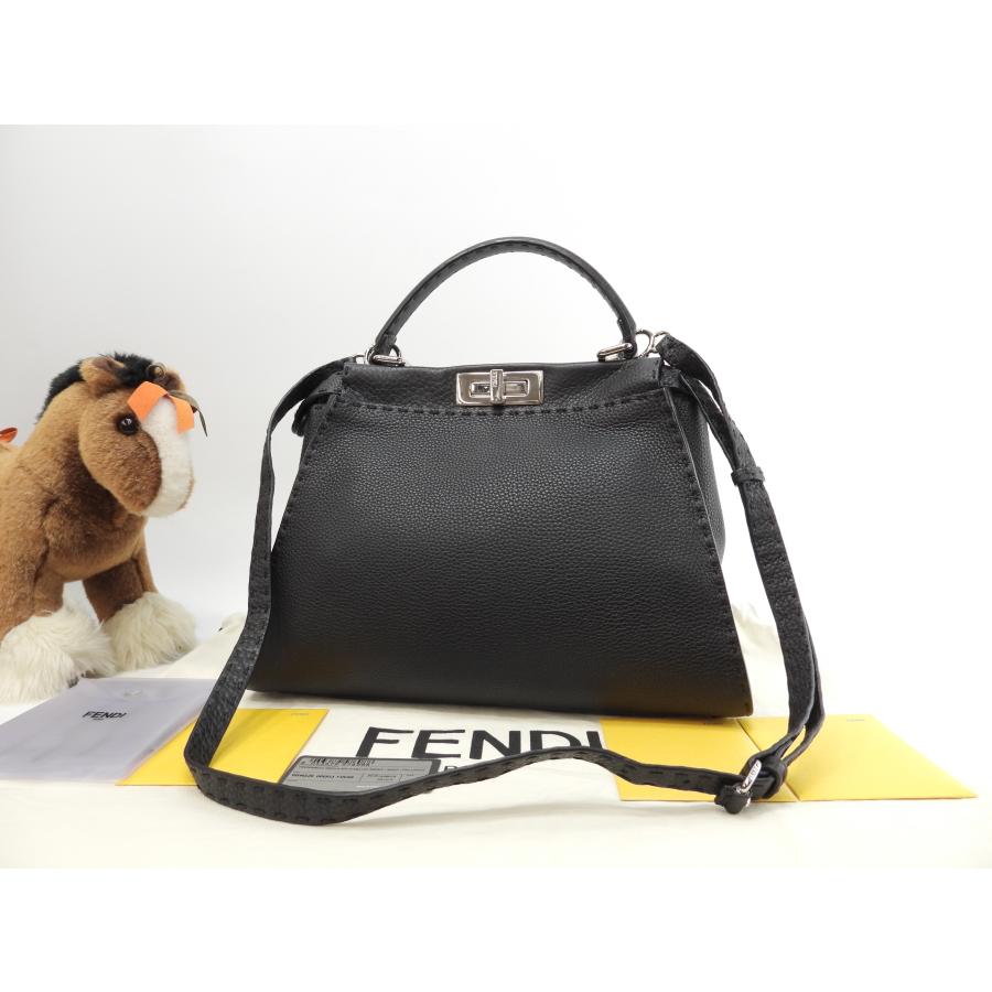 PEEKABOO フェンディ ピーカブー レギュラー セレリアレザー黒  