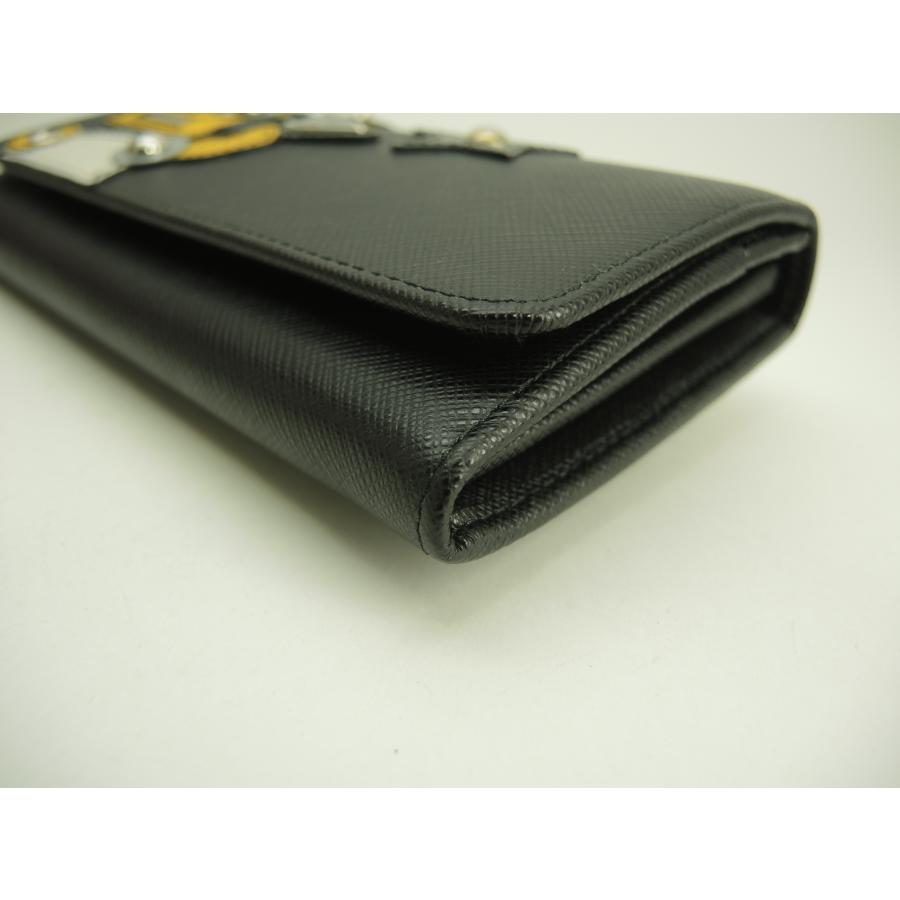 SAFFIANO（PRADA） プラダ ロングウォレット ロボット サフィアーノ黒