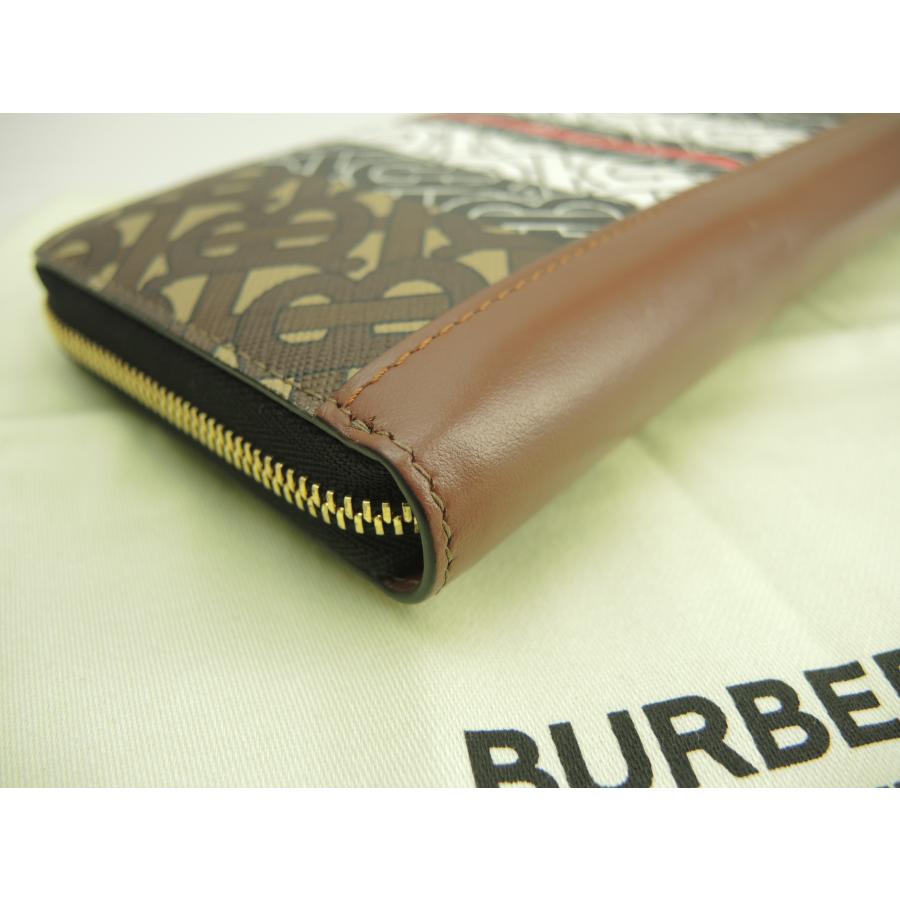 BURBERRY（バーバリー） ロングウォレット エルモアTB 茶黒 ラウンド 