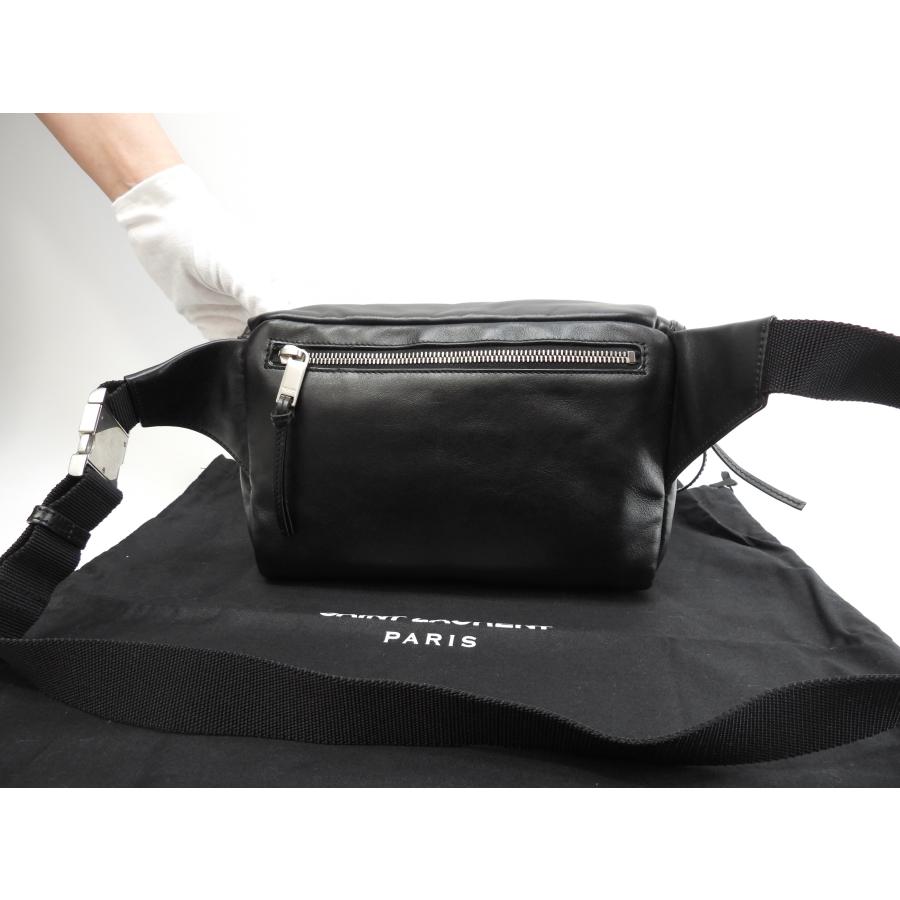 サンローラン 新品未使用　ショルダーバッグ　ボディバッグ YSL ブラック SAINT LAURENT サンローラン ボディバッグ シティ レザー黒 斜め掛け