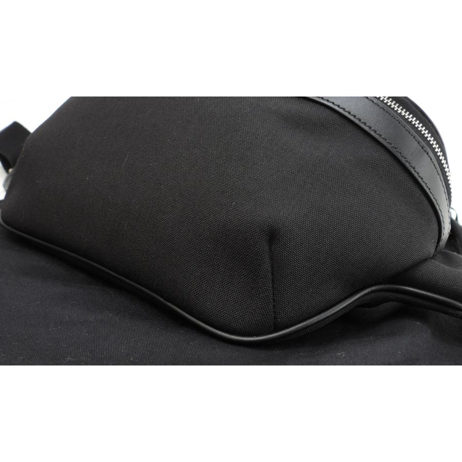 SAINT LAURENT サンローラン ボディバッグ シティ コットン/レザー黒