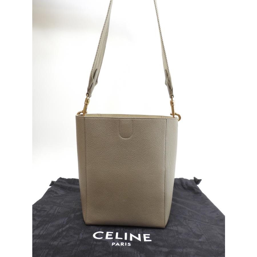 CELINE（セリーヌ） サングルバケットスモール レザー トープ 