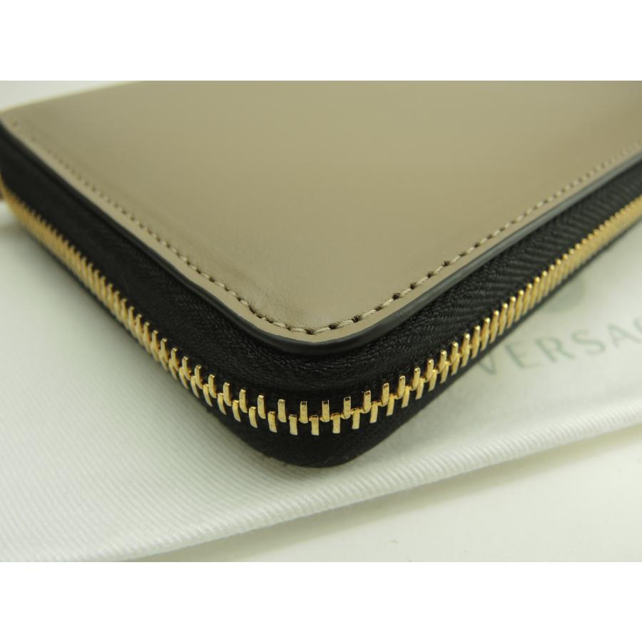 VERSACE ヴェルサーチ ロングウォレット メドゥーサ レザー灰