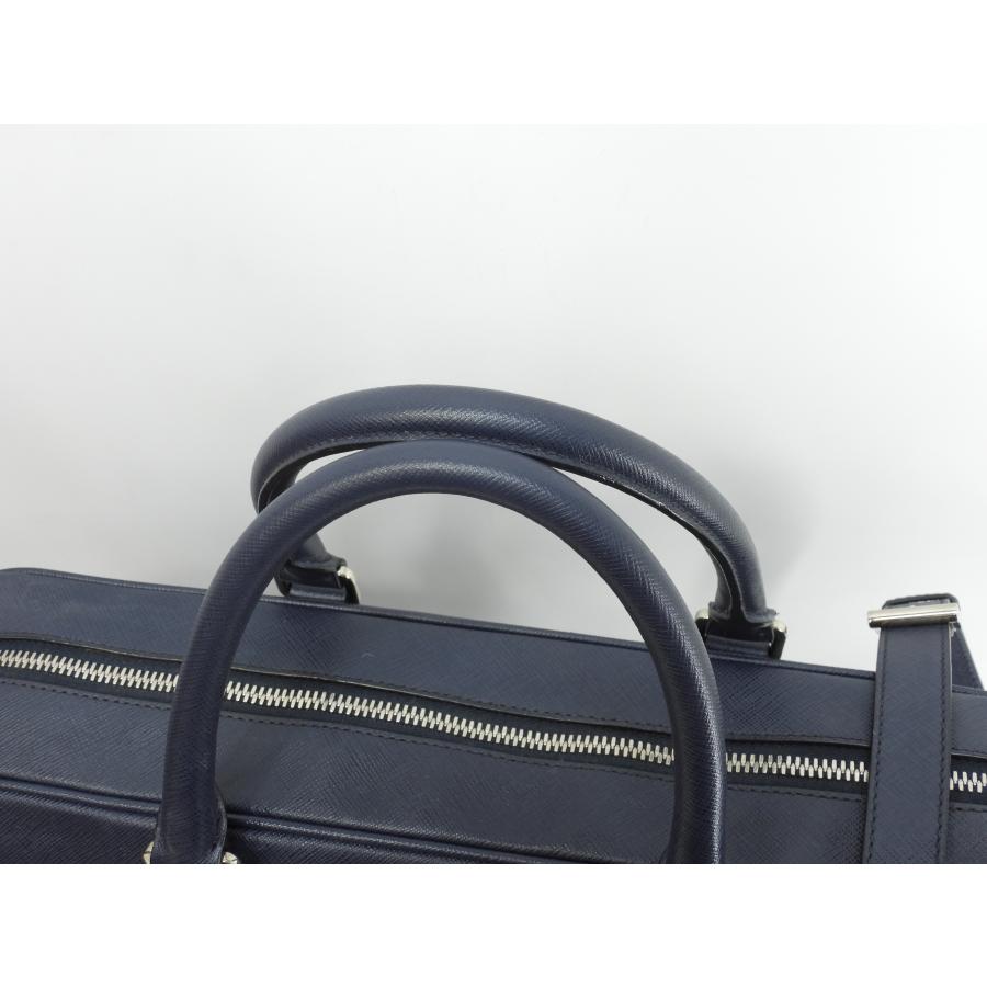 SAFFIANO（PRADA） プラダ s付ブリーフケース サフィアーノ 紺 書類
