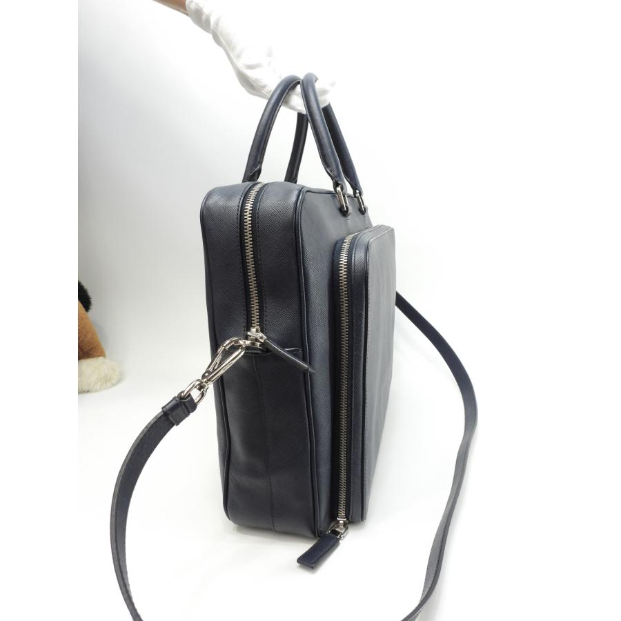 SAFFIANO（PRADA） プラダ s付ブリーフケース サフィアーノ 紺 書類