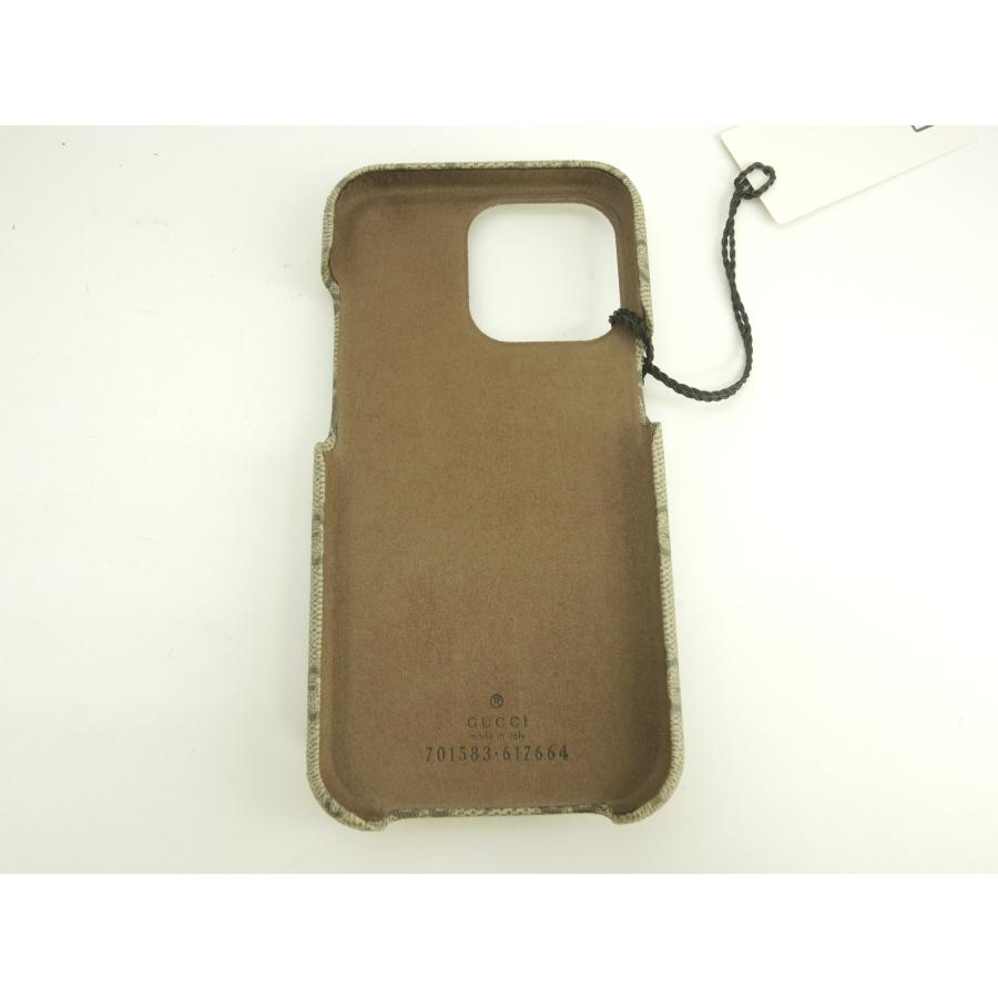 GUCCI（グッチ） iPhone13Proケース GGオールド PVC/グレー 携帯電話