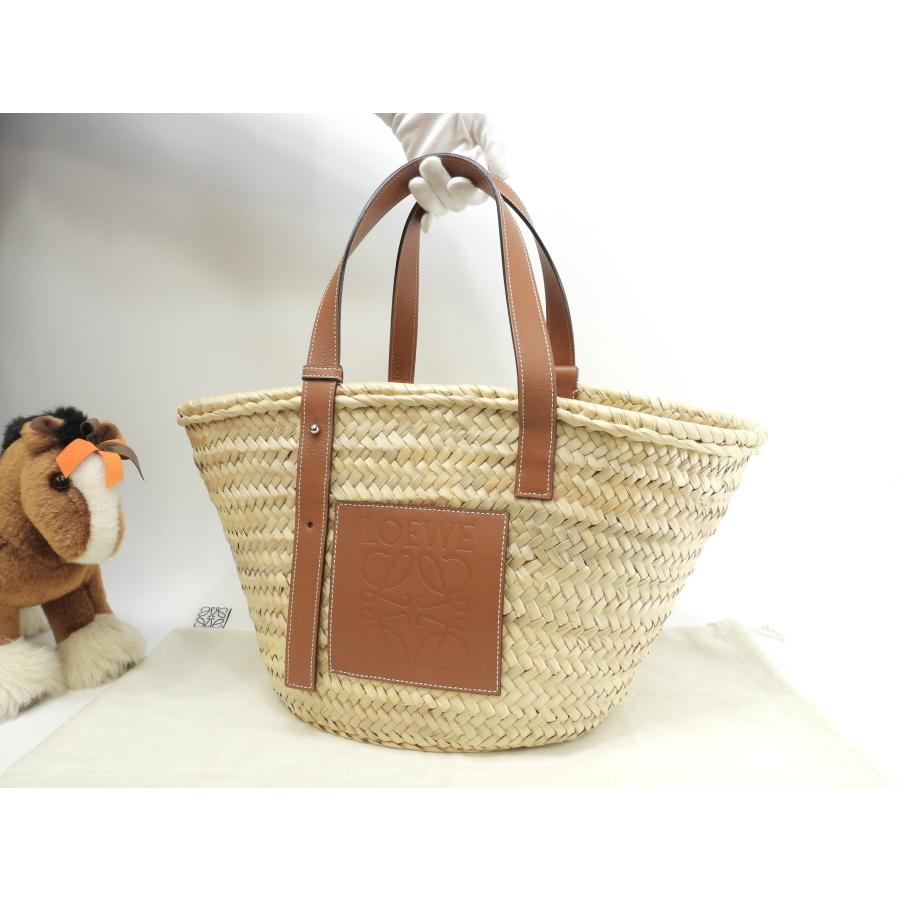 Basket（LOEWE） ロエベ バスケット カゴバッグ中 ナチュラル/タン 