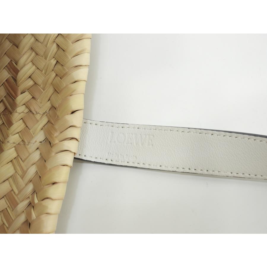 Basket(LOEWE) ロエベ バスケット カゴバッグ中 ナチュラル白 Basket(LOEWE) ロエベ バスケット カゴバッグ中 ナチュラル白