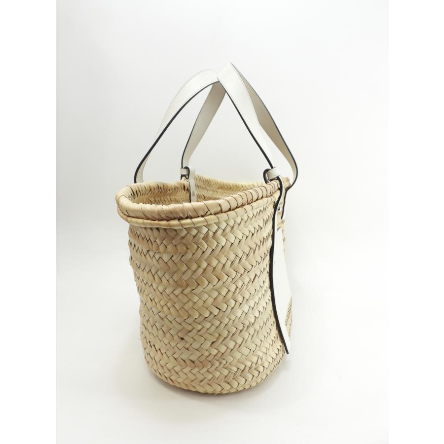 Basket(LOEWE) ロエベ バスケット カゴバッグ中 ナチュラル白 Basket(LOEWE) ロエベ バスケット カゴバッグ中 ナチュラル白