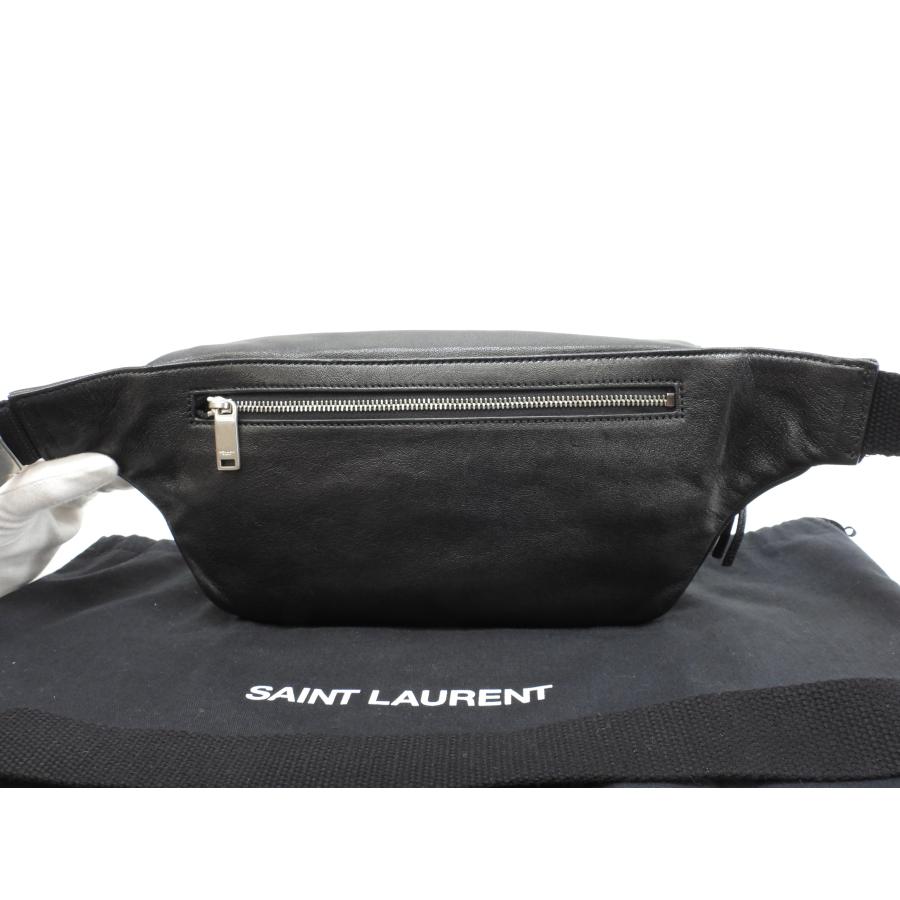 SAINT LAURENT サンローラン ボディバッグ 限定シティ レザー黒 クロス