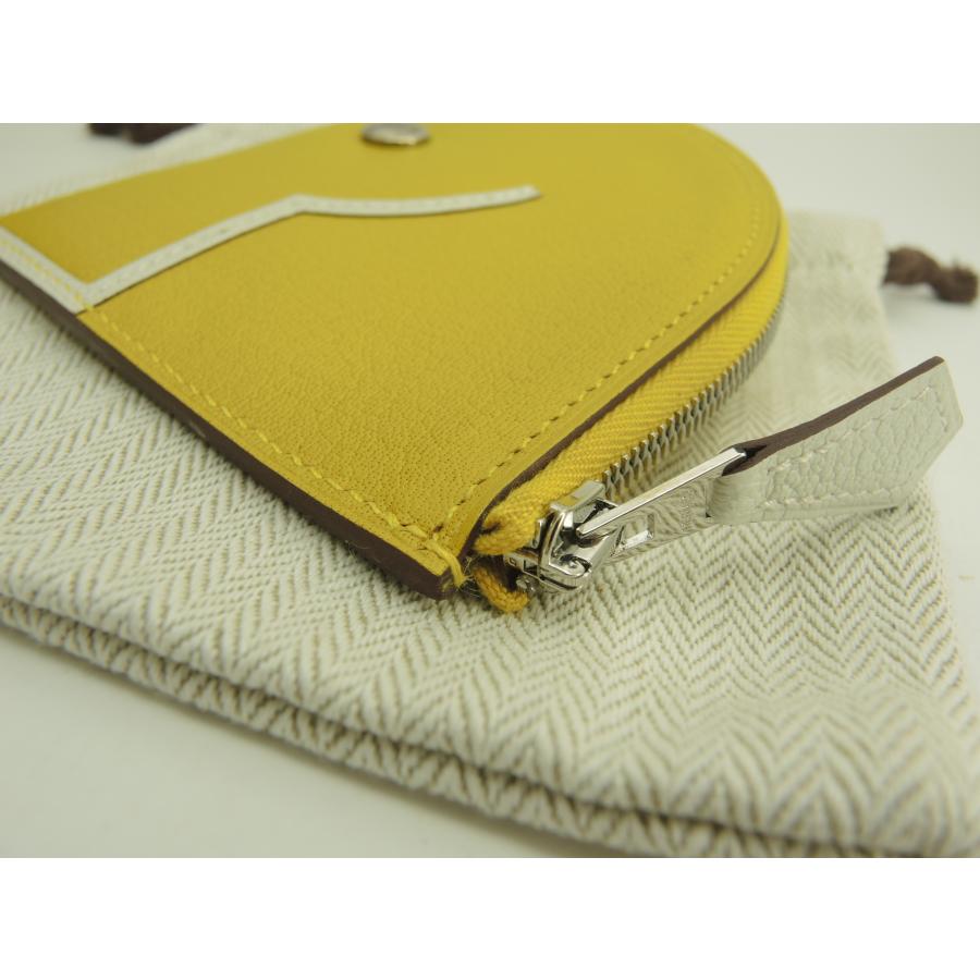 HERMES（エルメス） パドックウォレット シェーブル 黄白 コインケース 