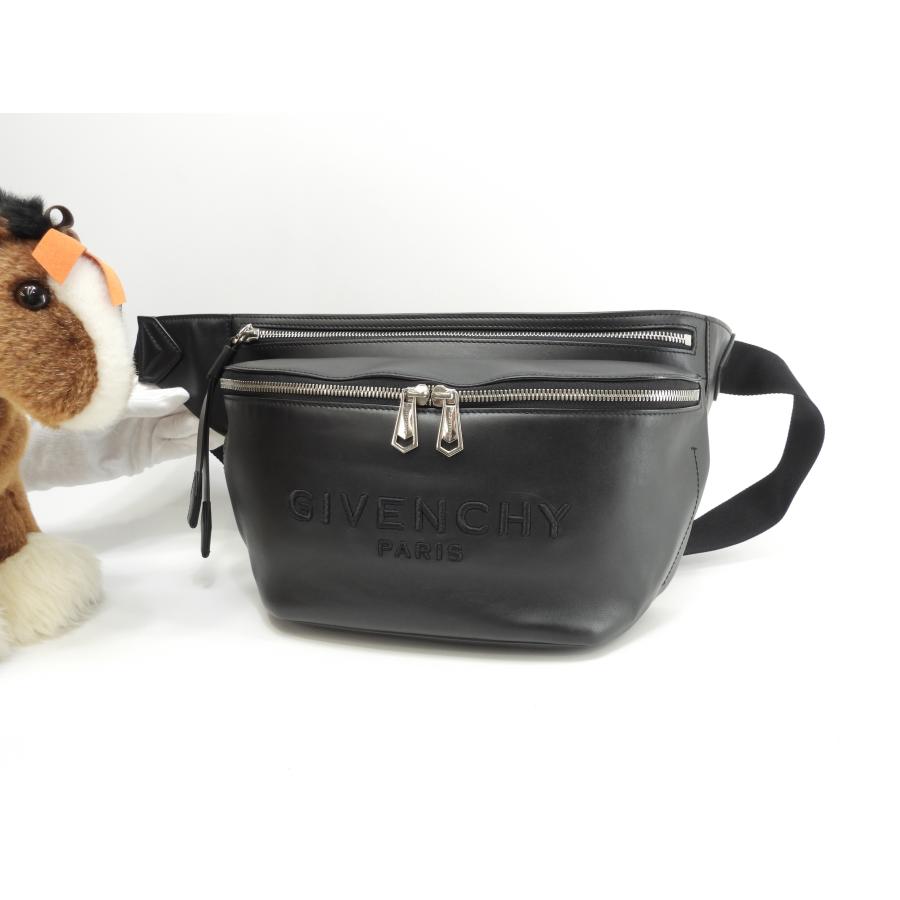 GIVENCHY（ジバンシィ） ボディバッグ レザー 黒 バムバッグ ベルト