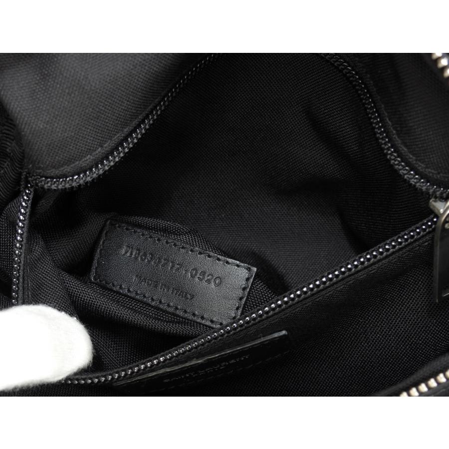 SAINT LAURENT サンローラン ボディバッグ シティ ナイロン/レザー黒