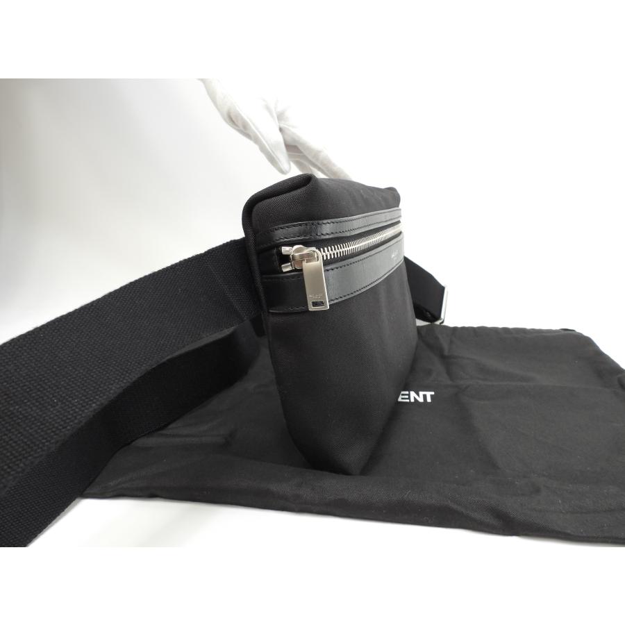 SAINT LAURENT サンローラン ボディバッグ シティ ナイロン/レザー黒