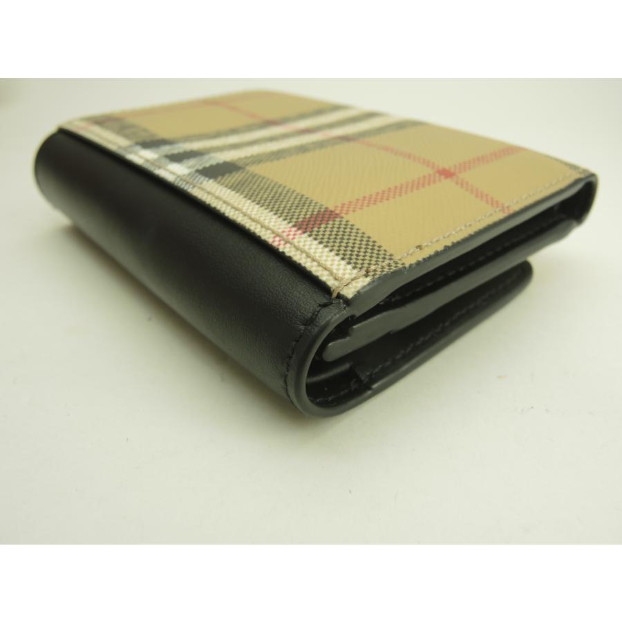 BURBERRY バーバリー コンパクトウォレット チェック PVC/レザー 3折