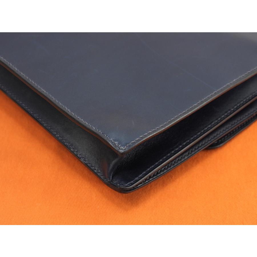 HERMES（エルメス） ジェット Boxカーフ紺 シルバー金具 セカンド