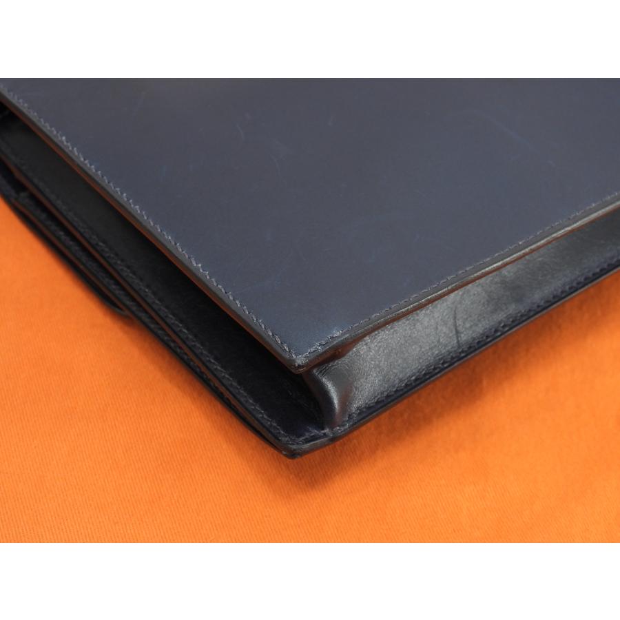 HERMES（エルメス） ジェット Boxカーフ紺 シルバー金具 セカンド