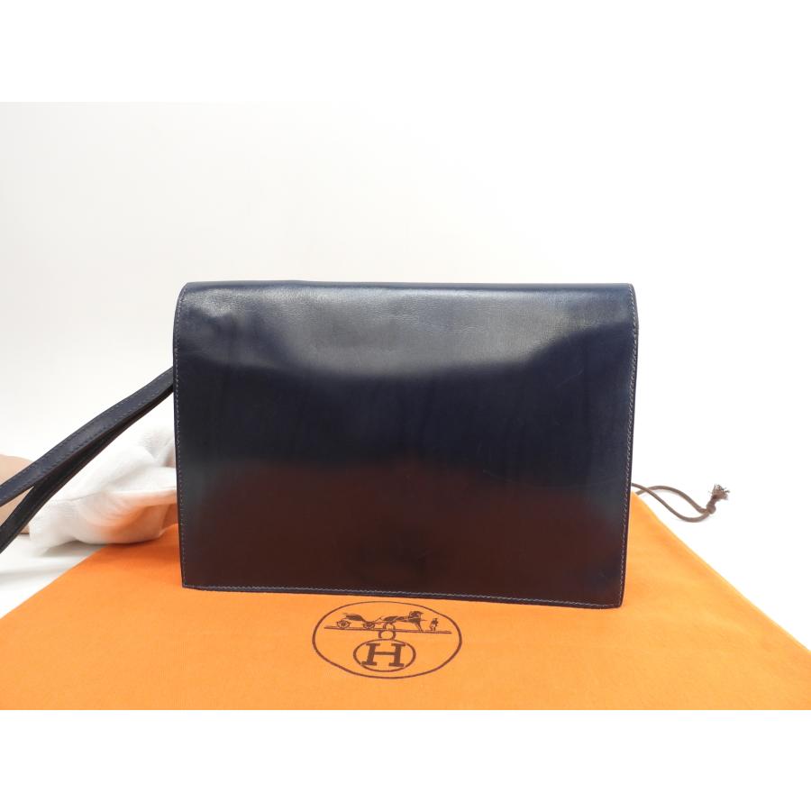 HERMES（エルメス） ジェット Boxカーフ紺 シルバー金具 セカンド