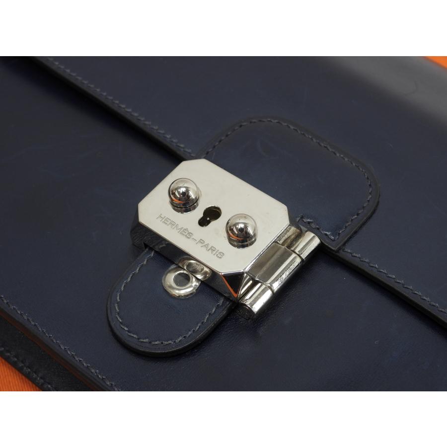HERMES（エルメス） ジェット Boxカーフ紺 シルバー金具 セカンド