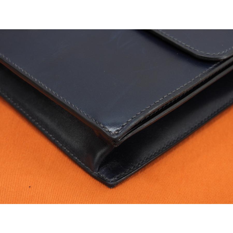 HERMES（エルメス） ジェット Boxカーフ紺 シルバー金具 セカンド