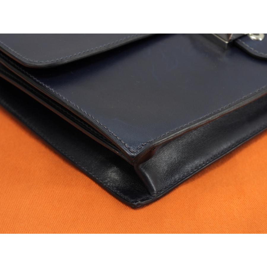 HERMES（エルメス） ジェット Boxカーフ紺 シルバー金具 セカンド