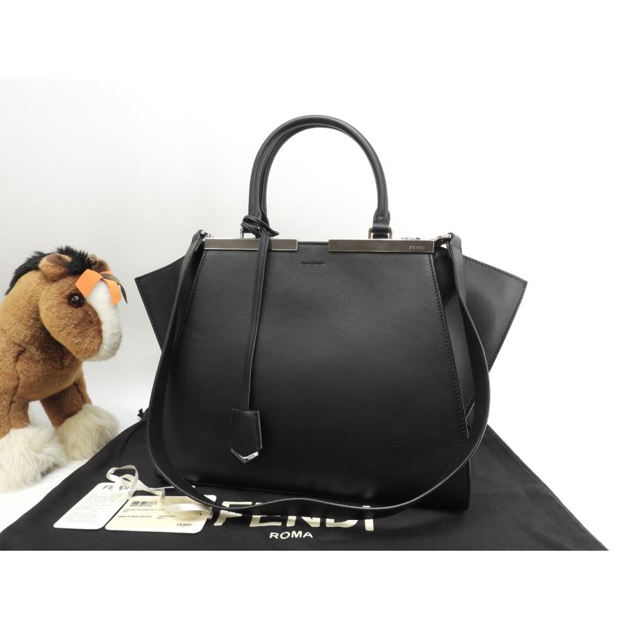 FENDI ハンドバッグ トロワジュール ブラック