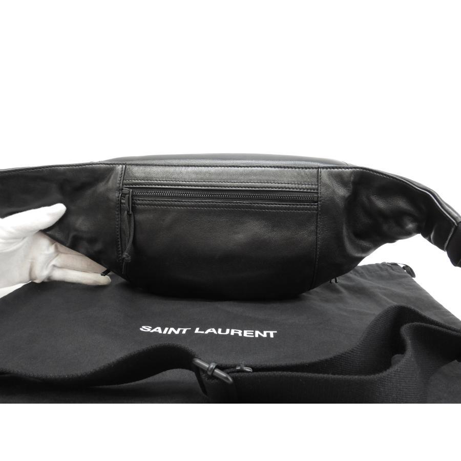 SAINT LAURENT サンローラン ボディバッグ ヌックス レザー黒 斜め掛け