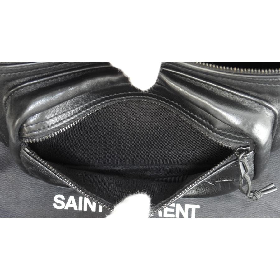 SAINT LAURENT サンローラン ボディバッグ ヌックス レザー黒 斜め掛け