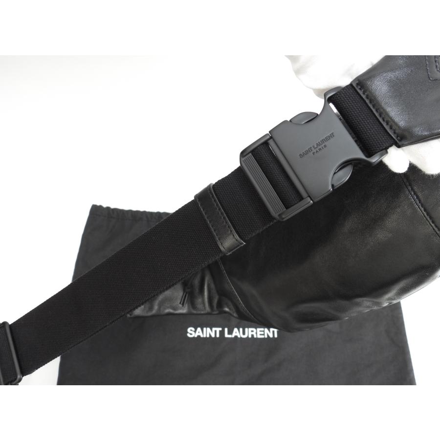 SAINT LAURENT サンローラン ボディバッグ ヌックス レザー黒 斜め掛け