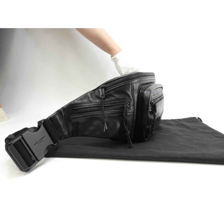 SAINT LAURENT サンローラン ボディバッグ ヌックス レザー黒 斜め掛け