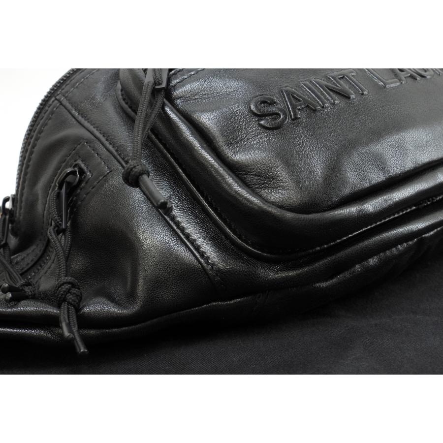 SAINT LAURENT サンローラン ボディバッグ ヌックス レザー黒 斜め掛け