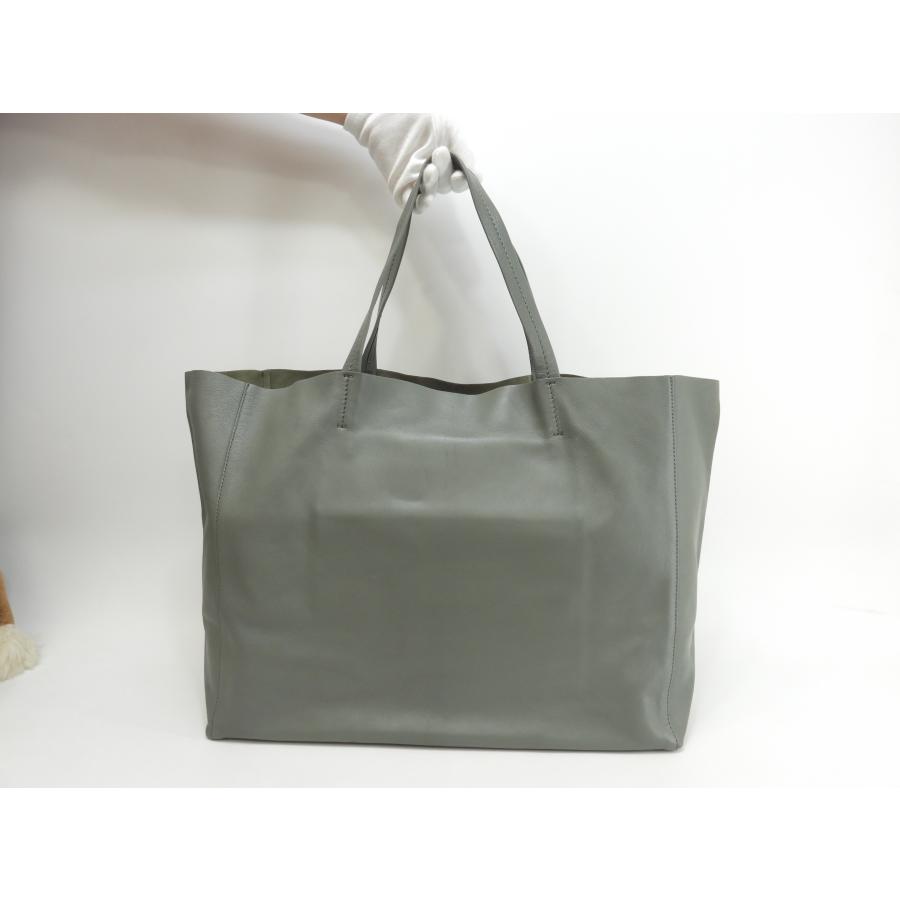 CABAS（CELINE） セリーヌ カバホリゾンタル レザー 薄緑 トートバッグ 