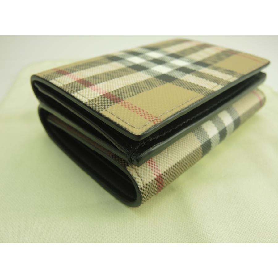 BURBERRY（バーバリー） ミニウォレット チェック PVC/レザー 3折財布