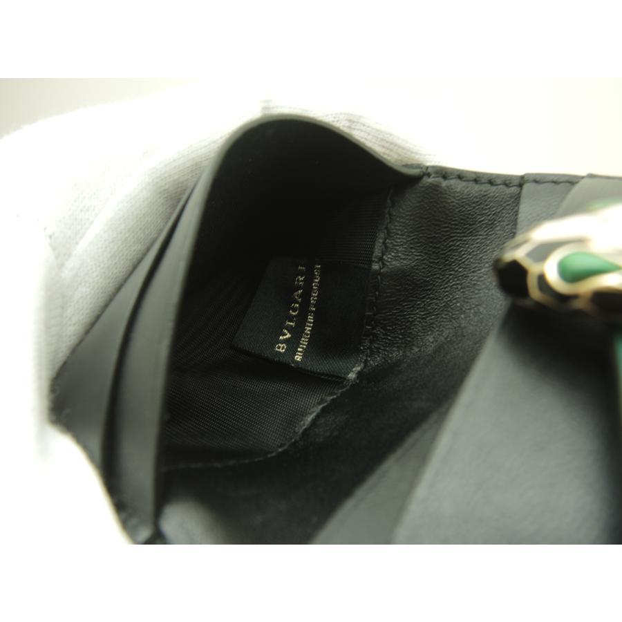 専用　ブルガリ 折財布 セルペンティ フォーエバー 黒 緑 レザー 専用 ブルガリ 折財布 セルペンティ フォーエバー 黒 緑 レザー