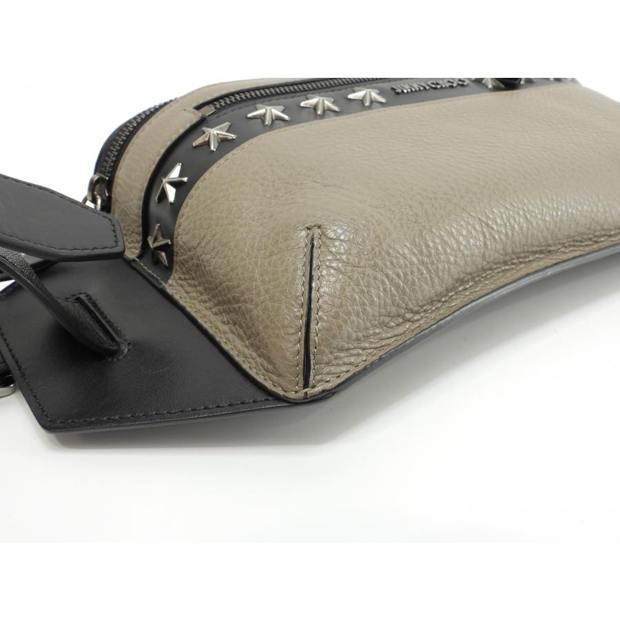OSCAR（JIMMY CHOO） ジミーチュウ オスカー 星スタッズ レザー灰黒