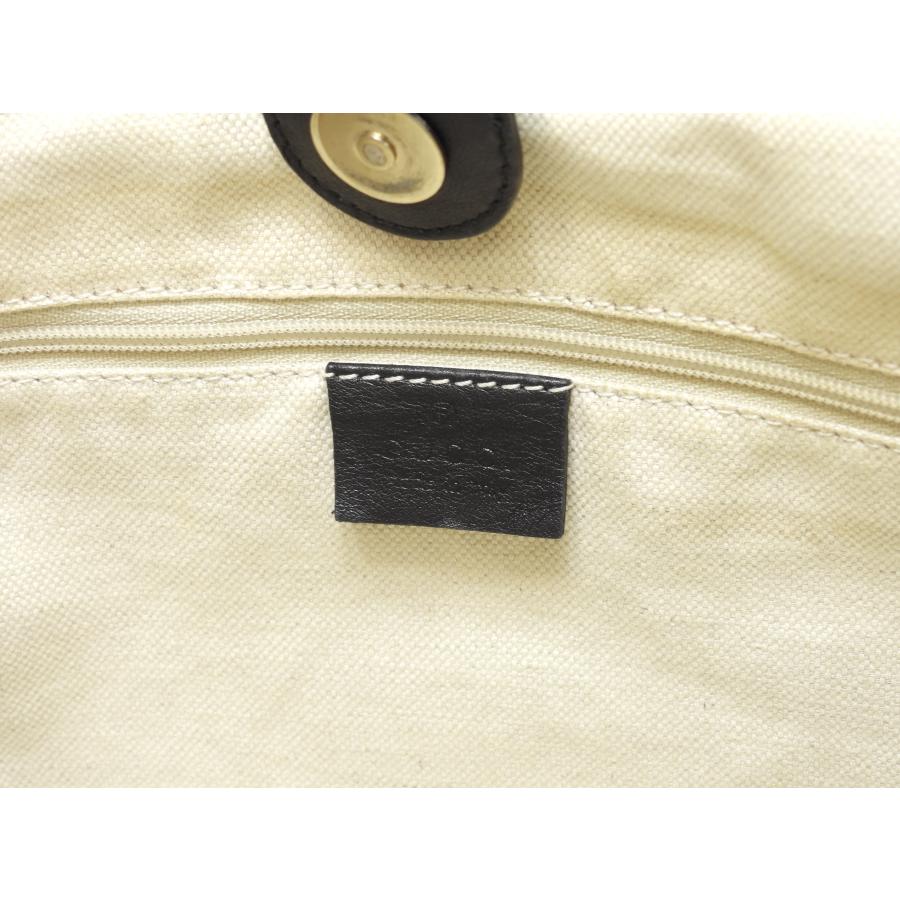 GUCCI（グッチ） ハンドバッグ スーキー シマレザー黒 トートバッグ 美