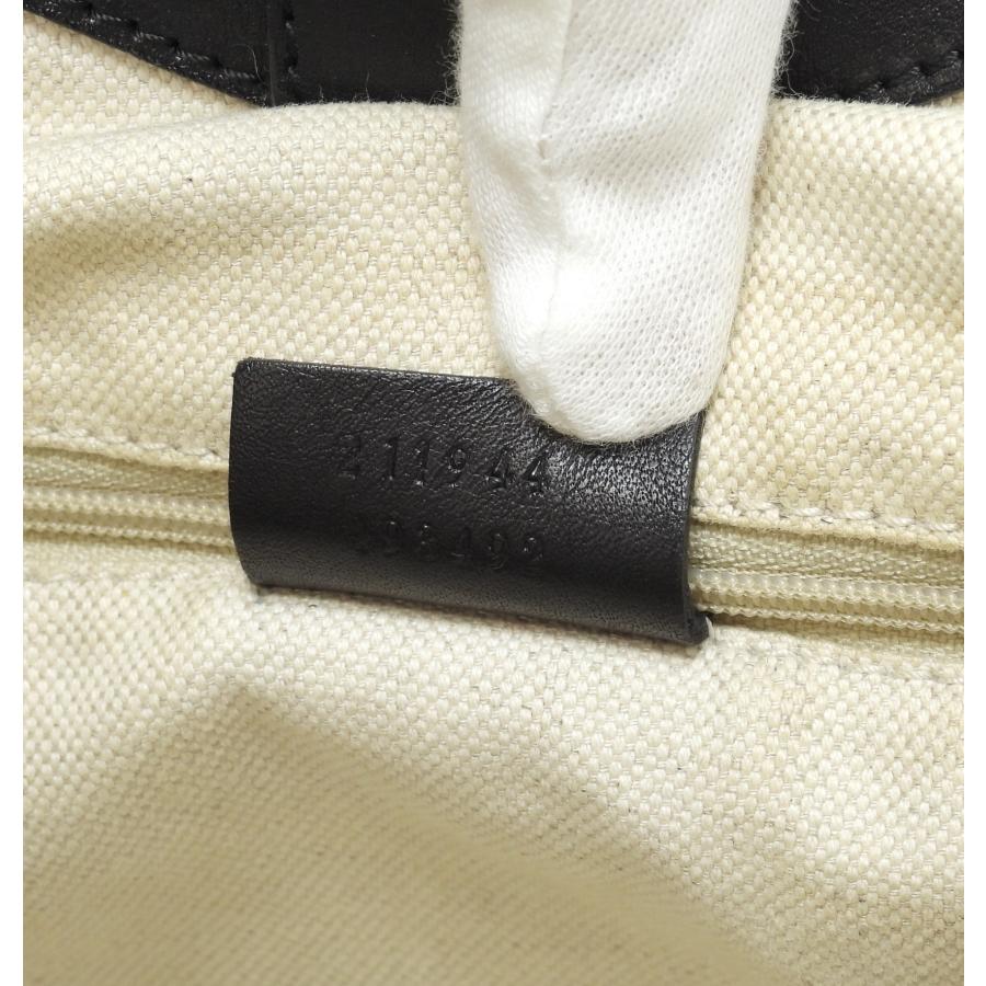 GUCCI（グッチ） ハンドバッグ スーキー シマレザー黒 トートバッグ 美