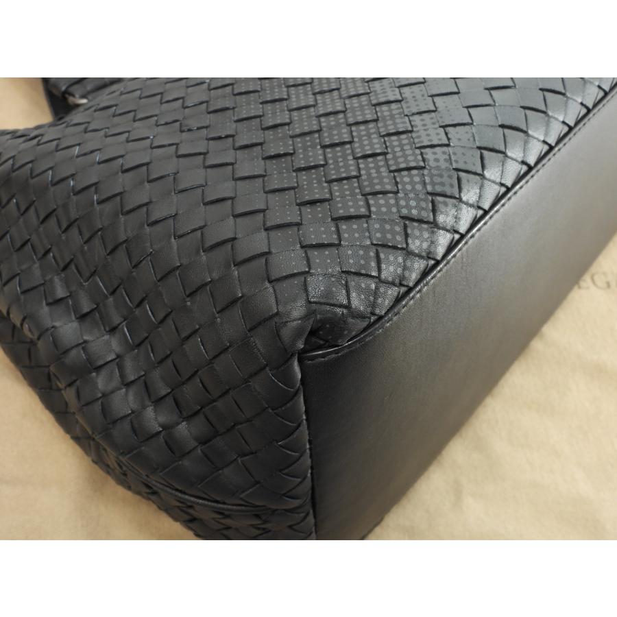 BOTTGAVENETA イントレチャート ハンドバッグ メンズ 黒色 レザー BOTTEGA VENETA（ボッテガ・ヴェネタ） トートバッグ イントレチャート