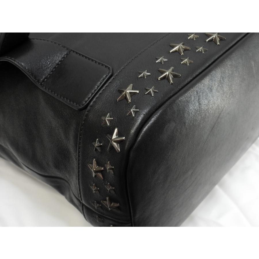 FITZROY ジミーチュウ フィッツロイ 星スタッズ レザー黒 バックパック