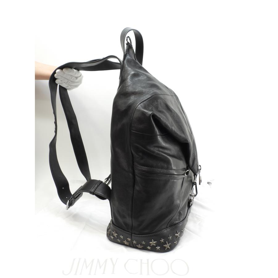 FITZROY ジミーチュウ フィッツロイ 星スタッズ レザー黒 バックパック