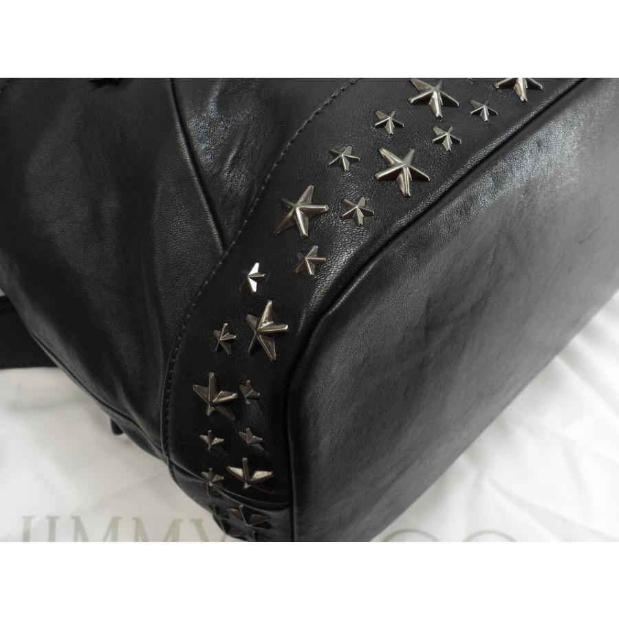 FITZROY ジミーチュウ フィッツロイ 星スタッズ レザー黒 バックパック