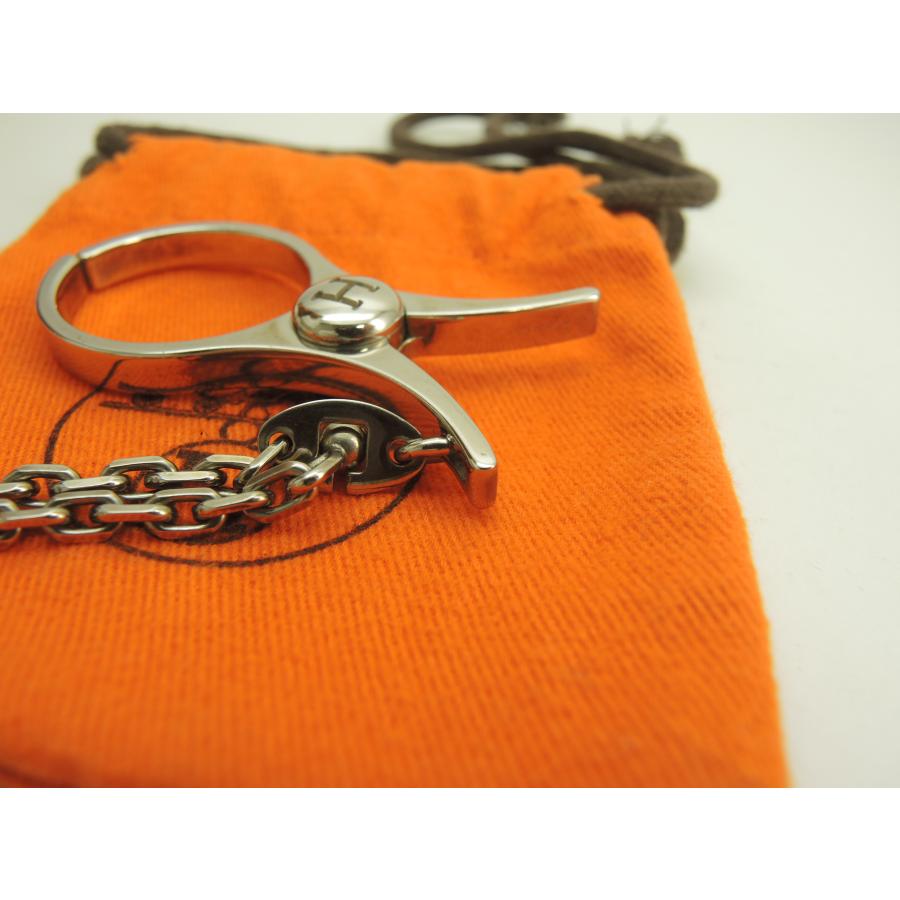 HERMES エルメス バッグチャーム グローブホルダー シルバー