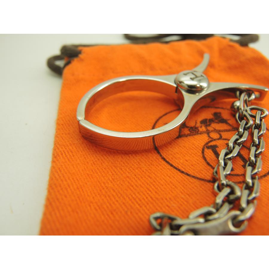 HERMES エルメス バッグチャーム グローブホルダー シルバー