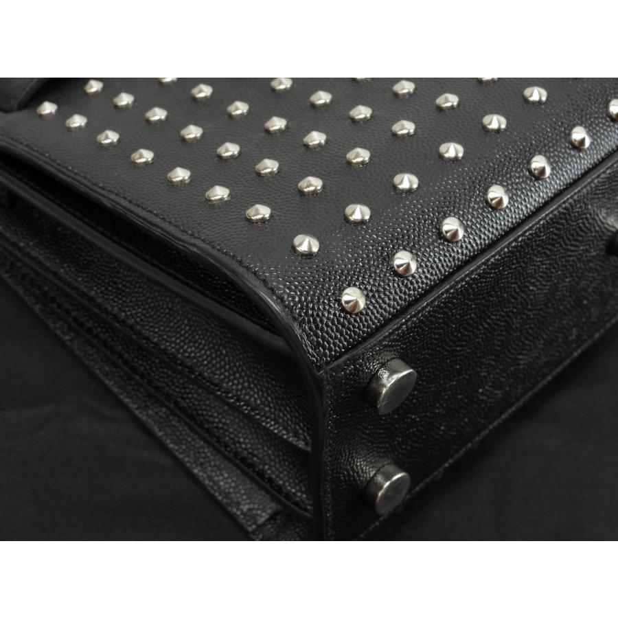 SAC DE JOUR サンローラン サックドジュールナノ スタッズ レザー黒