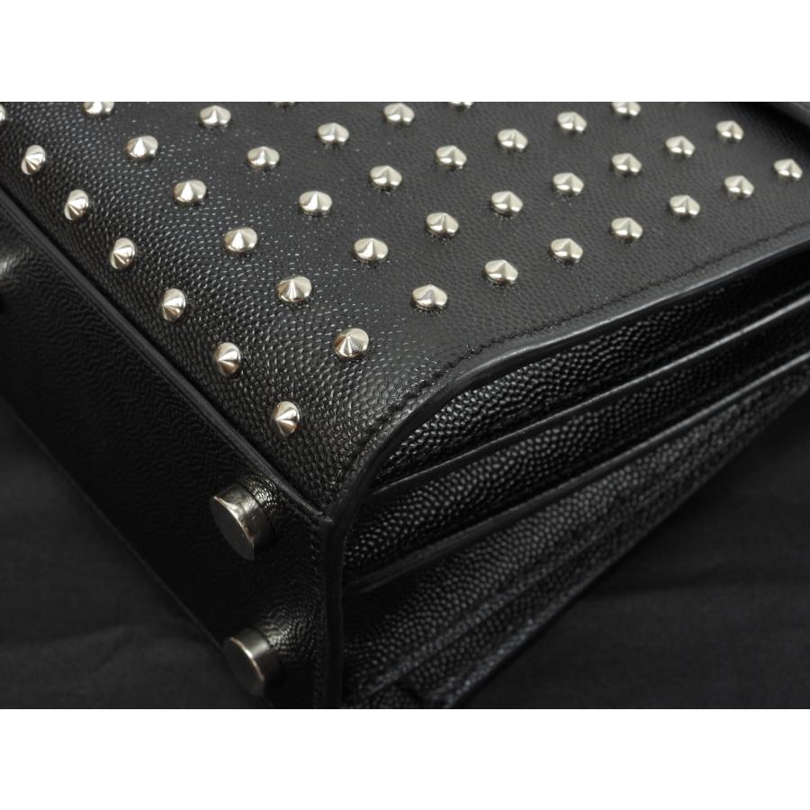 SAC DE JOUR サンローラン サックドジュールナノ スタッズ レザー黒