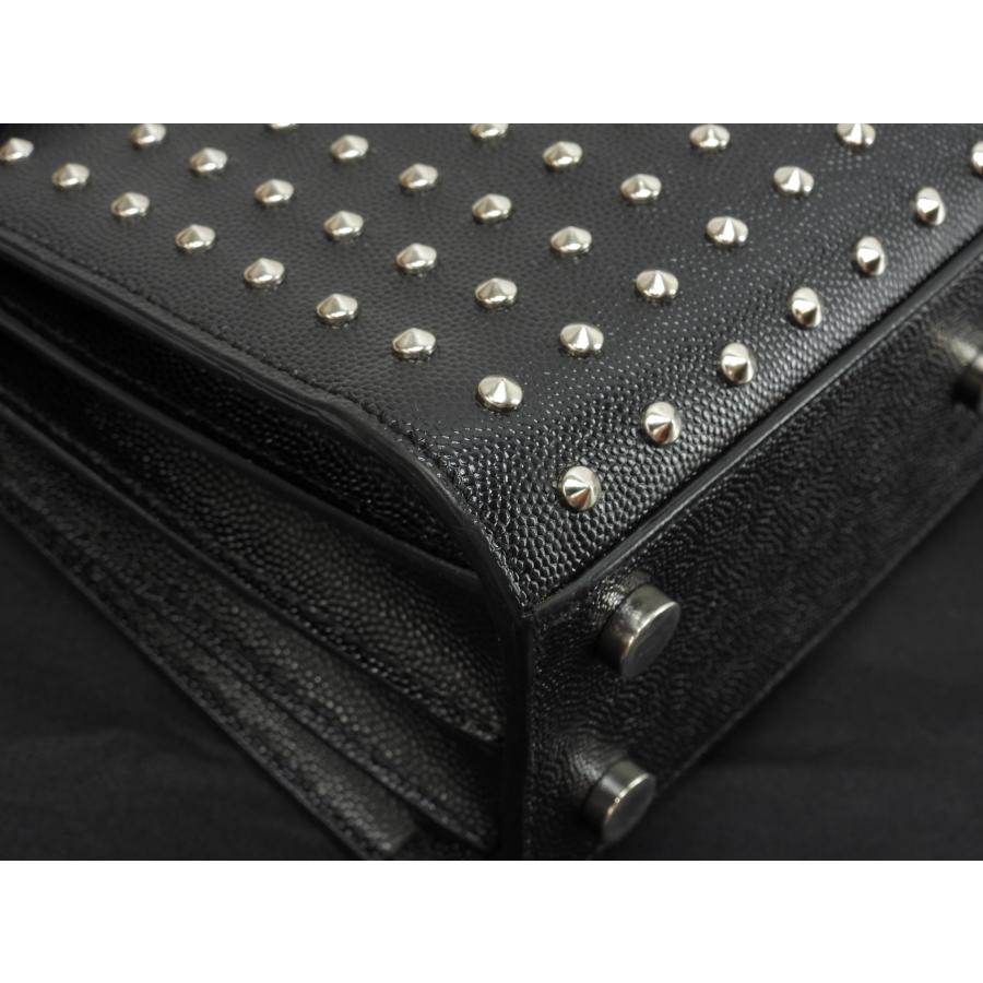 SAC DE JOUR サンローラン サックドジュールナノ スタッズ レザー黒