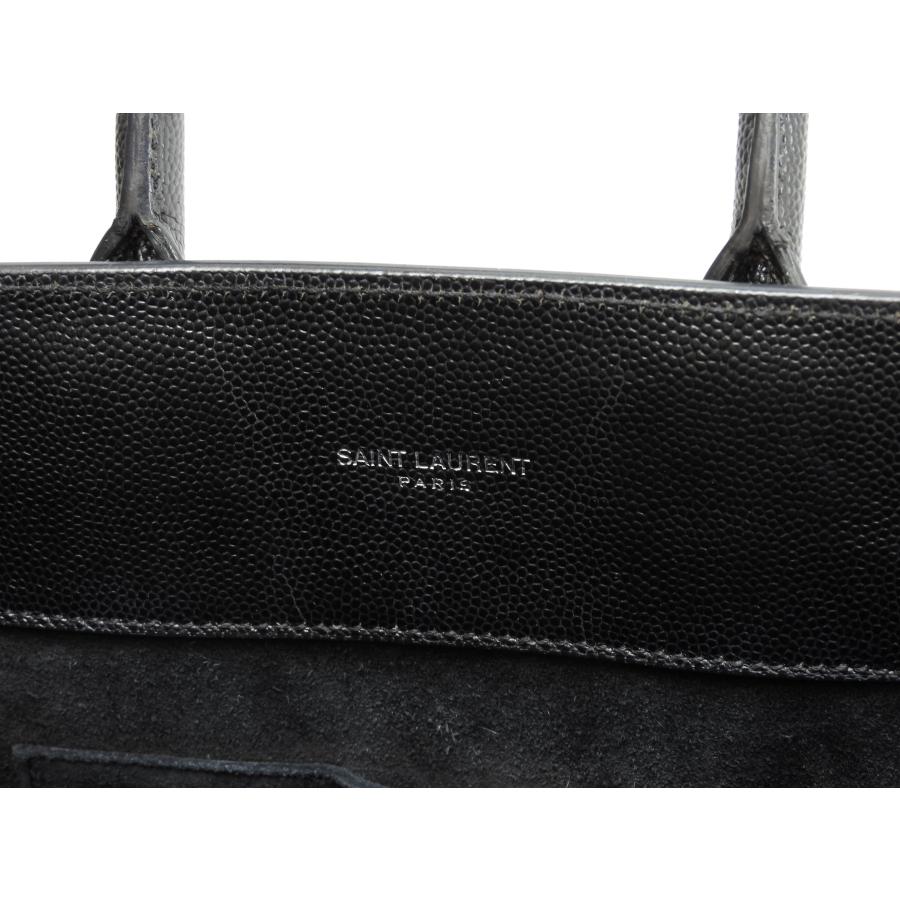 サンローラン サックドジュールナノ YSL レザー黒 スタッズ ミニハンドバッグ SAC DE JOUR サンローラン サックドジュールナノ スタッズ レザー黒